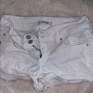 Refuge white jean shorts